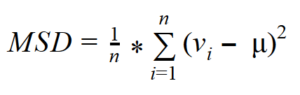 écart quadratique moyen (EQM)