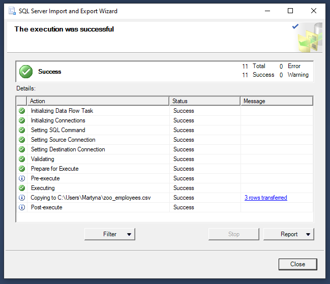 Comment exporter des données de Microsoft SQL Server vers un fichier CSV