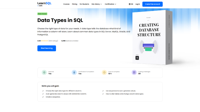Conversion des types de données dans SQL