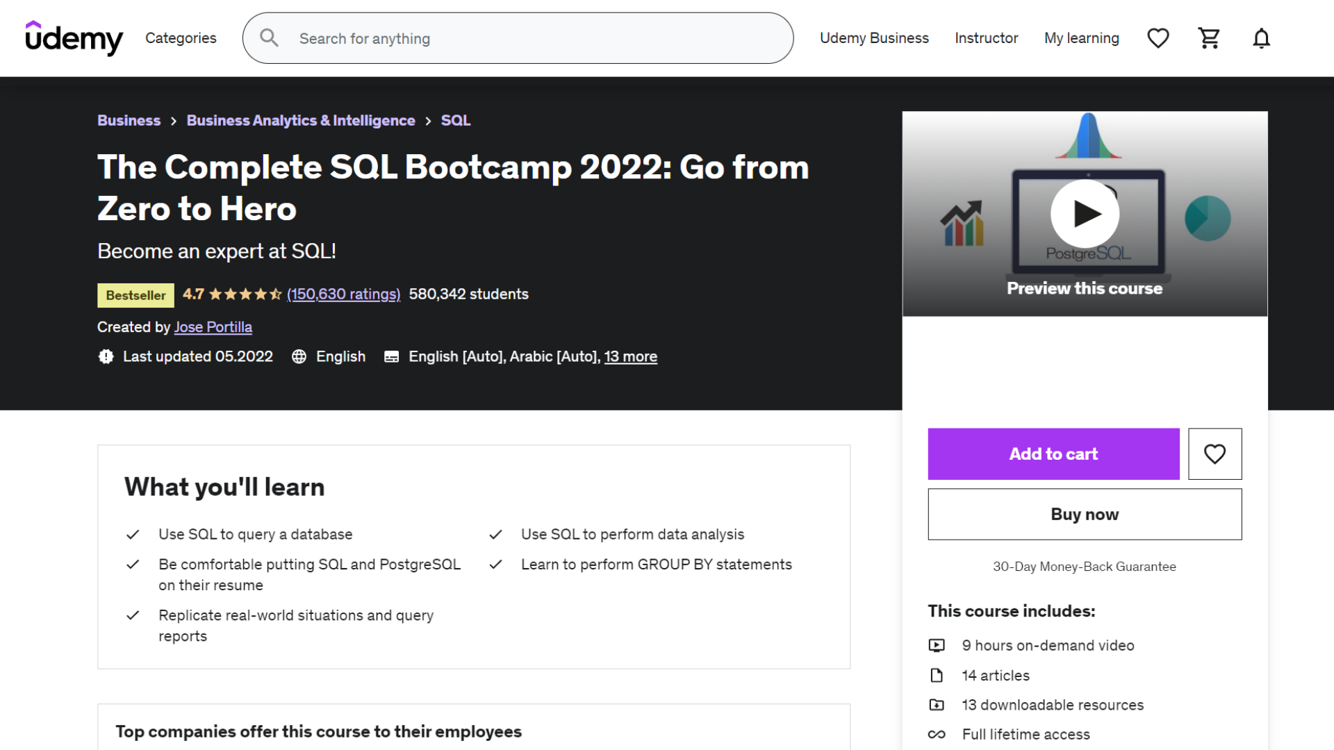 Les 6 meilleurs cours de SQL en ligne pour débutants en 2023